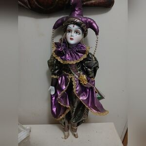 Porcelain Mardi Gras Doll